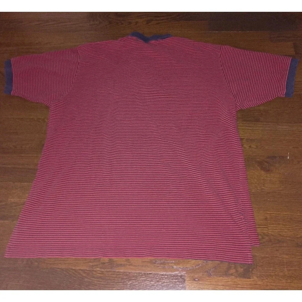 Vintage Polo Ralph Lauren Polo Shirt Mens XXL 2XL Striped Blue Red Small Pony
